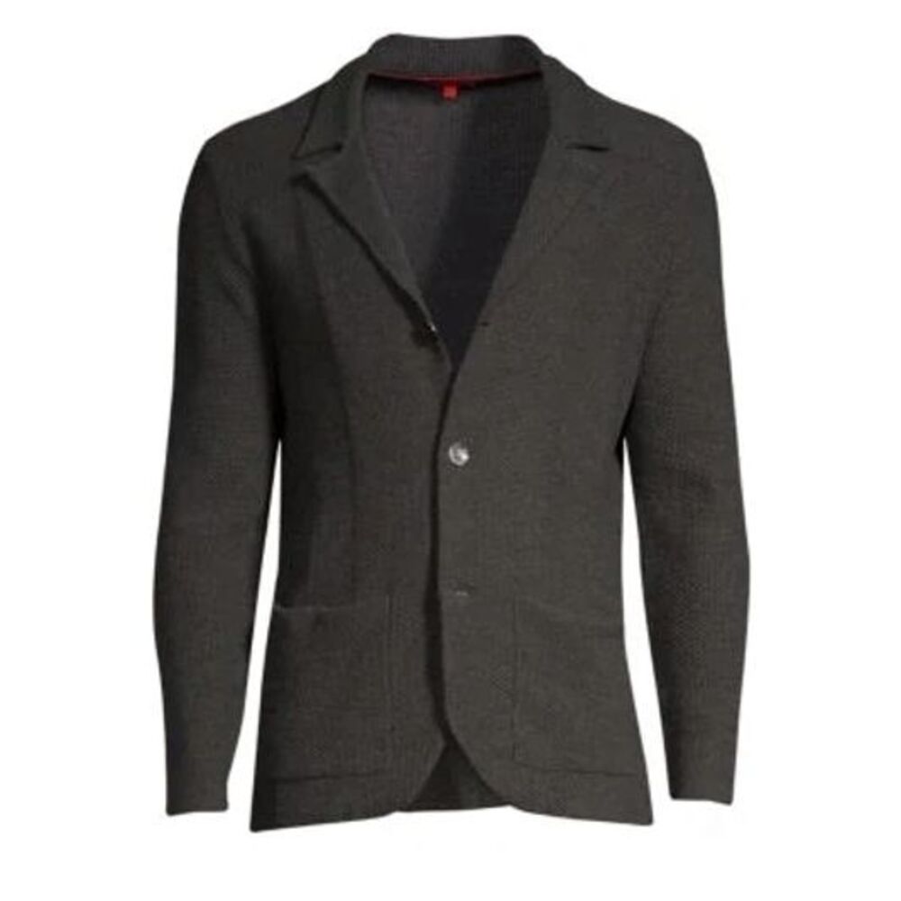 NWT Isaia honeycomb merino blazer size - Grey $1225